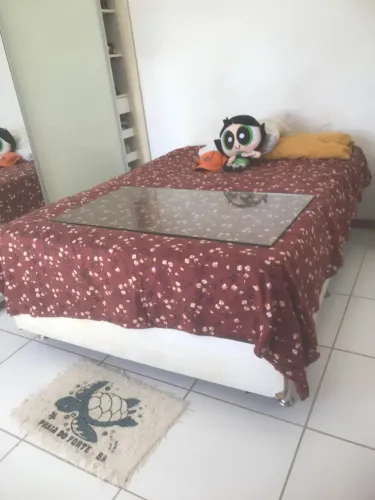 Cama de Casal com colchão ortopédico ORTOBOM