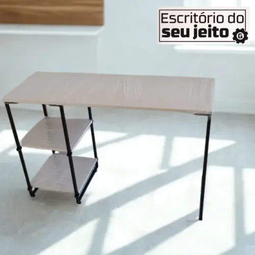 Mesa de Escritório 1,1m NOVA Multiuso Estilo Industrial para Computador Notebook de Estudo