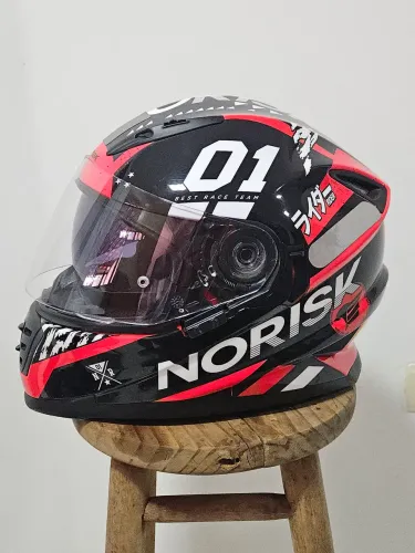 Capacete Norisk FF302 Tokyo Black Red