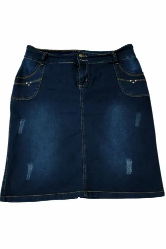 Saia Jeans casual Plus size