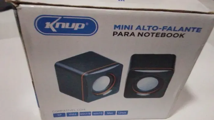 Caixa de Som Mini para Notebook Knup KP-600 USB 3W x2
