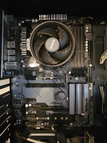 Gabinete, Placa-Mãe ASRock B450 Pro4, AMD AM4 e Processador AMD Ryzen 5 3600 Cache 32MB 3.