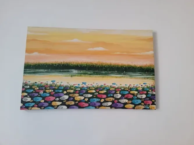 Quadro pintura à óleo 55x27