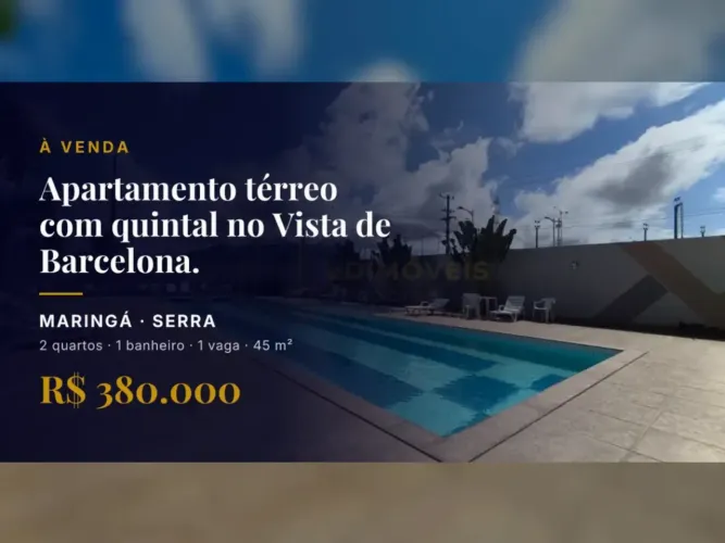 Não perca! Apartamento no Maringá com quintal e segurança de condomínio!