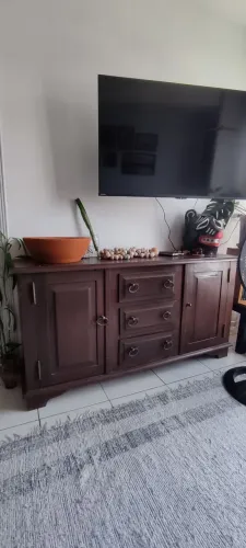 Balcão buffet todo madeira maciça