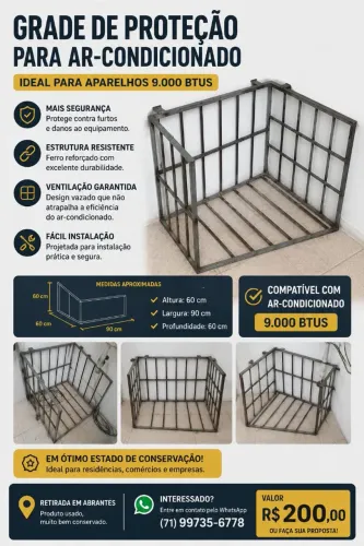 GRADE DE PROTEÇÃO PARA AR CONDICIONADO 