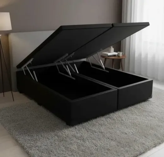 Cama Base Box com Baú Bipartido Casal 41x138x188