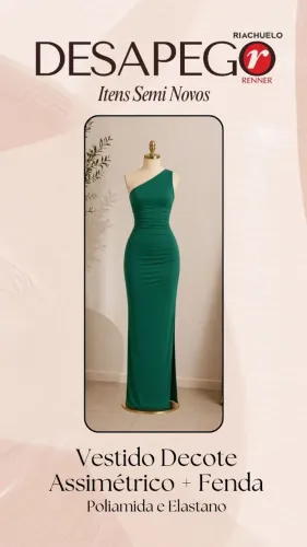 Vestido Decote Assimétrico + Fenda