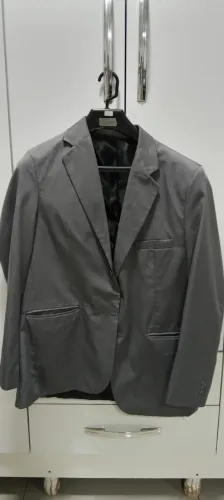 TERNO/BLAZER SOCIAL MASCULINO CINZA GRAFITE