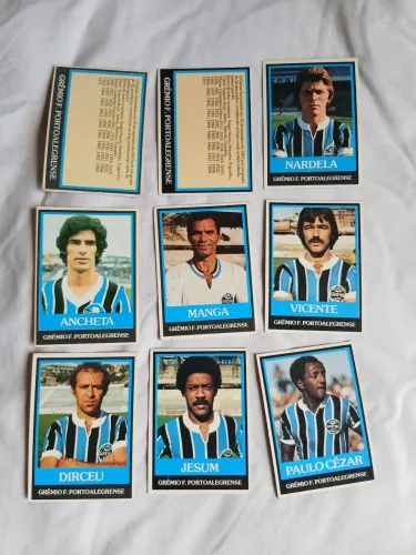 Lote de cards ping pong - Time do Grêmio (completo)