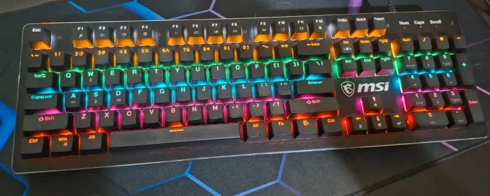 Teclado mecânico MSI GK300 Switch Blue Internacional