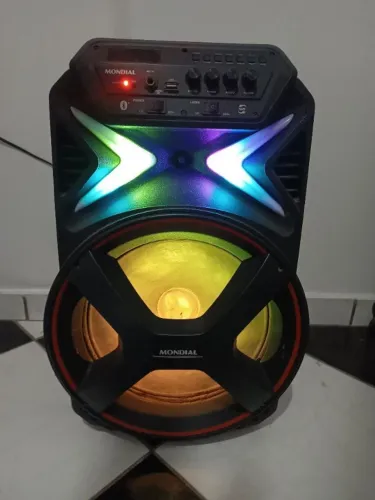 Caixa de Som Mondial CM-500 500W RMS Bluetooth - Excelente Estado