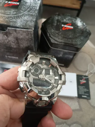 Cássio G-Shock GM-700 cromado