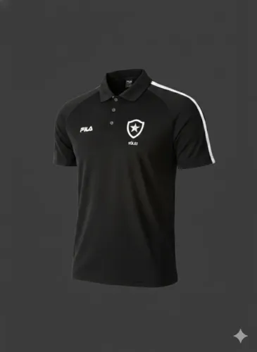 CAMISA POLO FILA MASCULINA PRETA GG - RELIQUIA