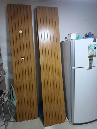 Painel Ripado amêndoa com led