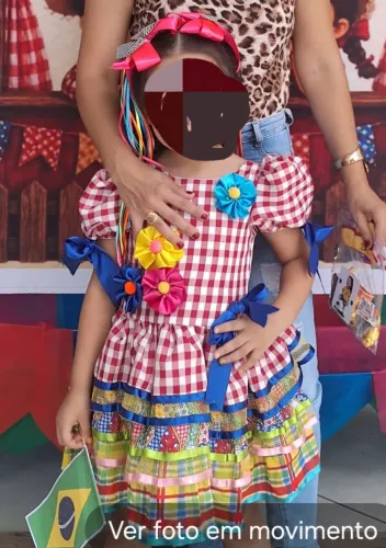 Vestido junino veste de 3 a 5 anos 