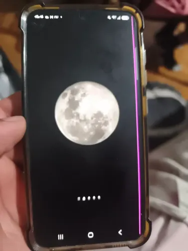 Vendo s23 com risco rosa na tela