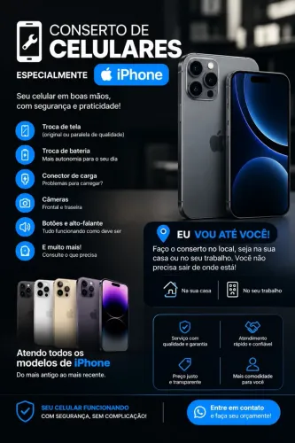 Atendimento em casa ou no trabalho!
