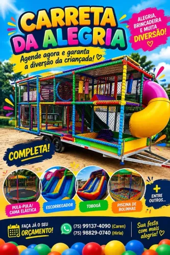Aluga-se carreta da alegria
