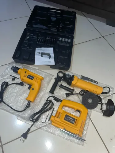 KIT COM 3 MÁQUINAS , PARAFUSADEIRA, ESMERILHADEIRA, TICO TECO