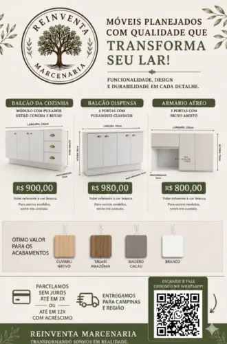 Armários cozinha planejado MDF - novo