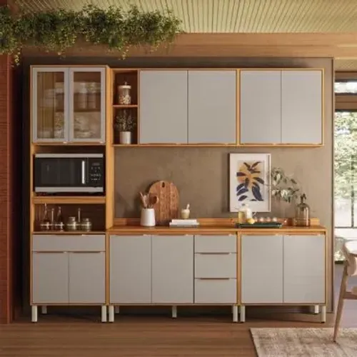 Cozinha Modulada Plena Demóbili 100% MDF - 12 Portas e 04 Gavetas - Entrega Imediata;