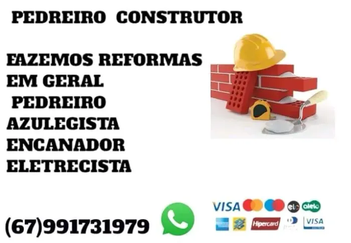pedreiro construção e reforma