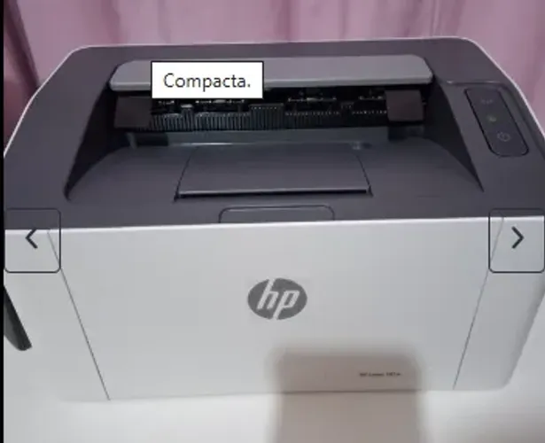 Impressora Laser Modelo HP 107w 110V Conexão USB e Wirelles