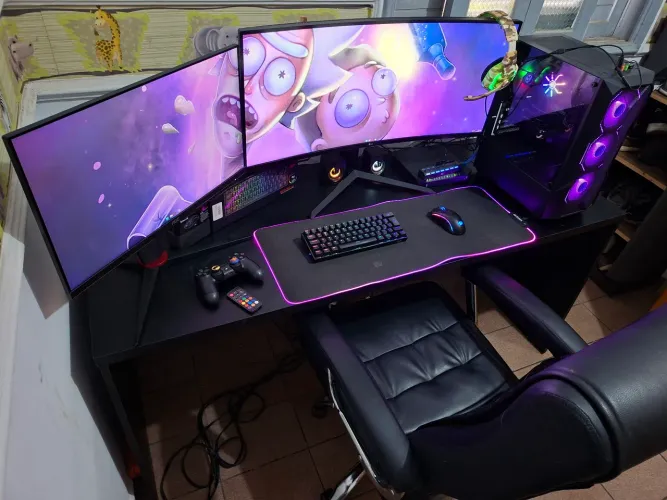Setup Gamer Completo Ryzen 5 32GB | 2 Monitores 165Hz (LG 34 Curvo) + Mesa e Cadeira