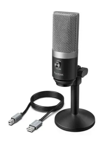 Microfone USB Fifine K670 Condensador Cardioide para Gravação e Streaming
