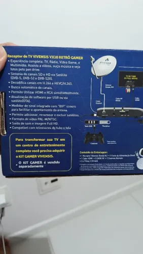 Receptor digital com rádio e gamer novíssimo