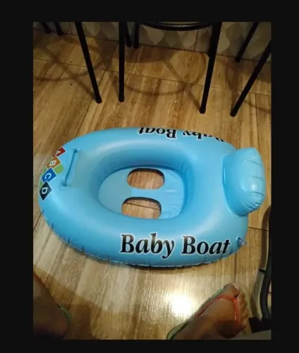 Bóia bote infantil inflável para piscina 