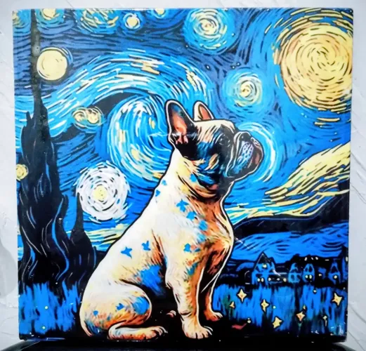 Ladrilho decorativo cachorro.