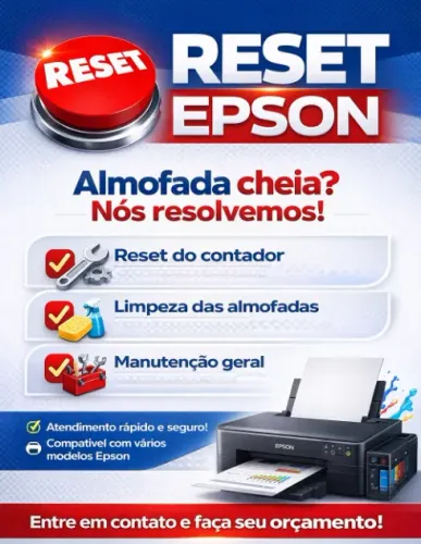 RESET DE ALMOFADA IMPRESSORAS Epson