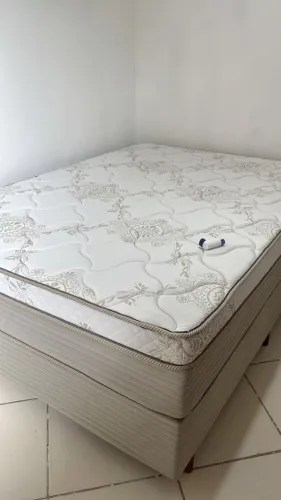 Cama Box Umaflex Milão - Bege/Branco