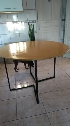 Mesa de jantar redonda 4 a 6 lugares
