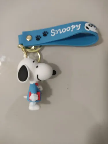 Chaveiro Snoopy estudante de silicone 7cm