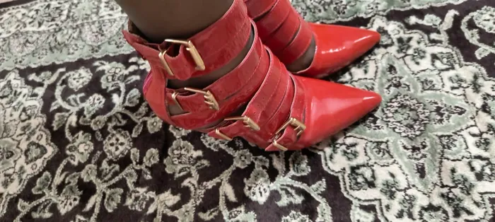 Sapato Couro Vermelho