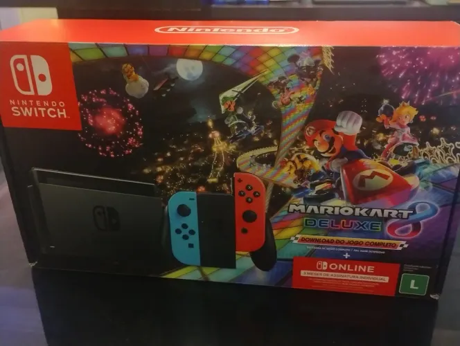 Nintendo switch neon V2 completo na caixa