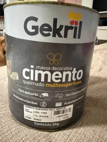 Cimento Queimado Gekril 5kg Multigrafite - Lacradas