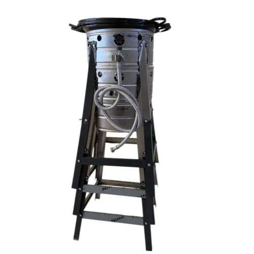 Fritador Industrial a Gás 7L Inox Tacho Nº16 Esmaltado com Cavalete Reforçado
