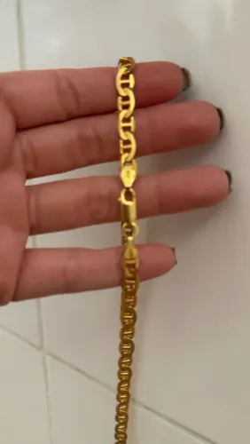 Vendo cordão grosso prata banhado a ouro 1000 3x
