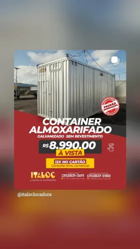 CONTAINER GALVANIZADO ALMOXARIFADO S/ RESVESTIMENTO