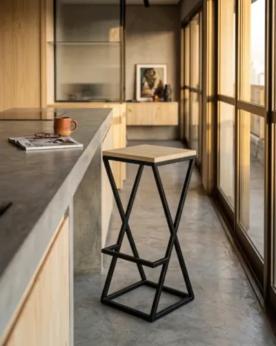 Banqueta alta geométrica Studio Vitalis