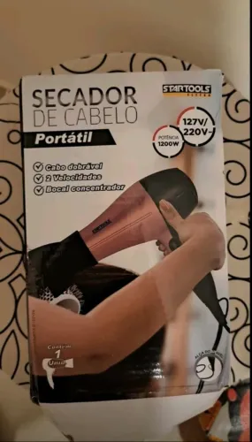 Secador de Cabelo Portátil Rosa Bivolt