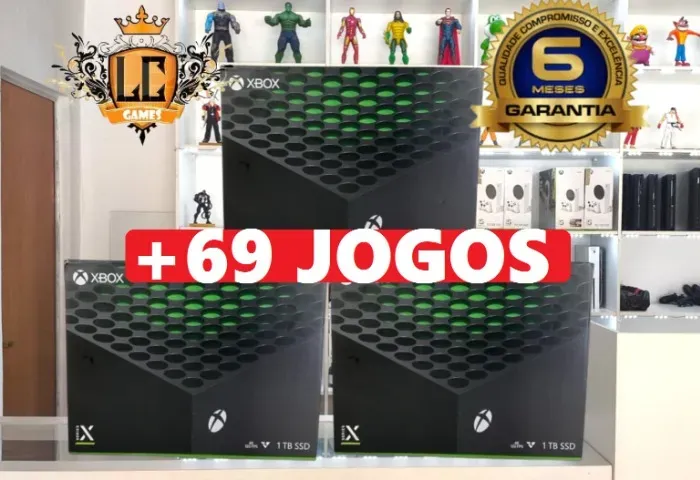 XBOX SERIES X 1TB 4K FlSlCO + 77 JOGOS + O6 MES GARANTIA I LOJA FISICA