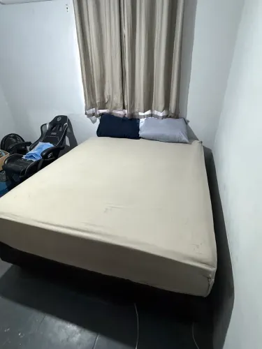Cama Box e Colchão Ortobom Ouro Sping Queen Size