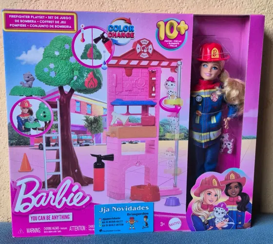 Boneca barbie bombeiro 