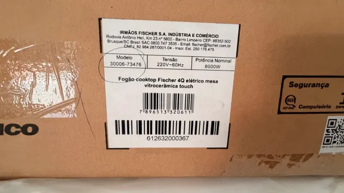 Cooktop de indução fischer novo