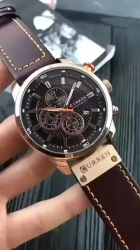 Relógio Curren Masculino 8291 Original Pulseira Couro